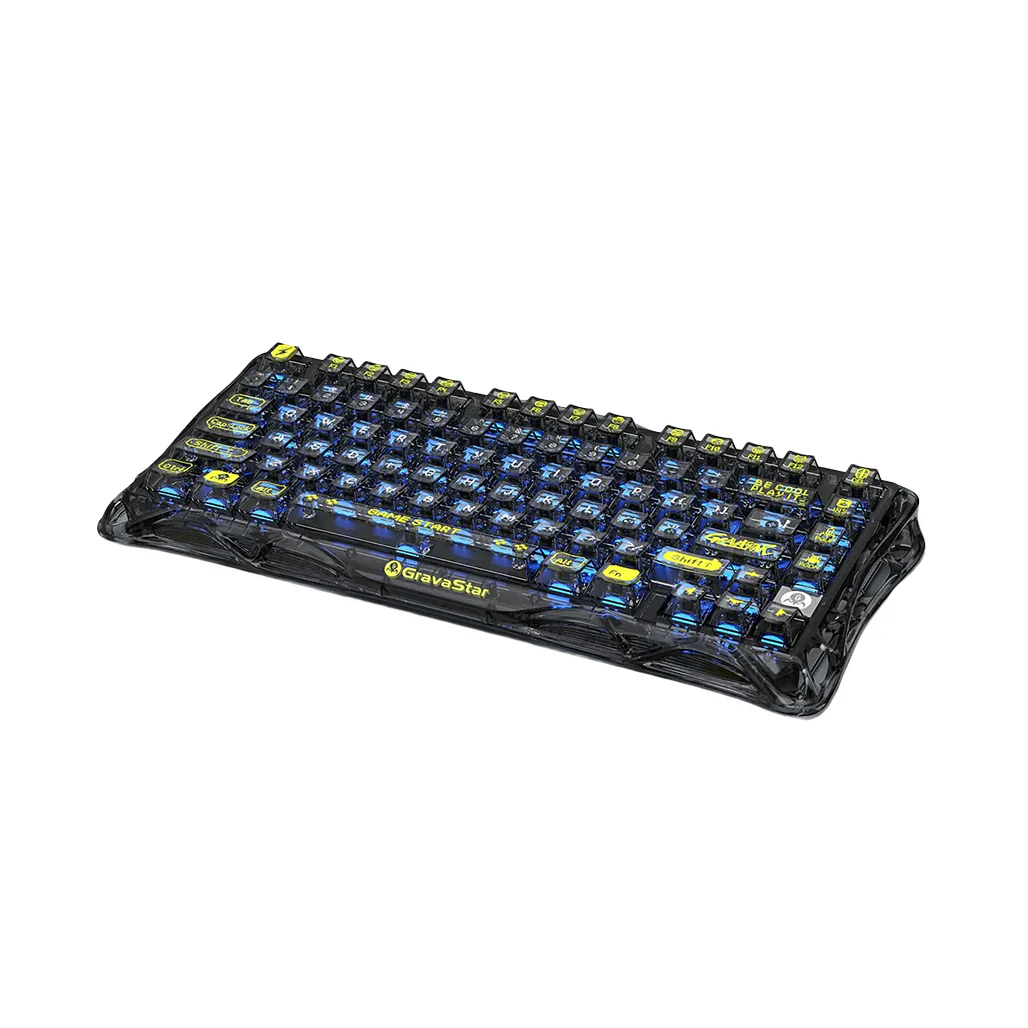 GravaStar Mercury K1 Lite Transparent Black 75% Mechanical Gaming Keyboard - Linear Switches - Image 3