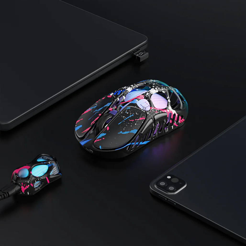 GravaStar Mercury X Pro 8KHz Wireless Gaming Mouse - Neon Graffiti - Image 4