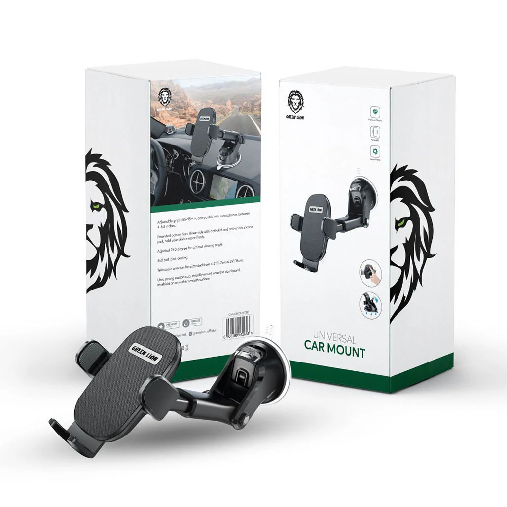 Green Lion 360° Universal Car Mount with Adjustable Grip and Telescopic Arm - Image 2