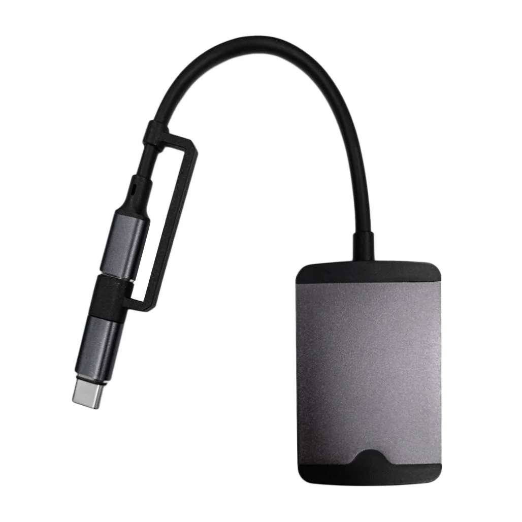 Green Lion 5-in-1 Multifunction Hub | Type-C, Lightning, SD/TF, AUX, USB - GN5IN1MINIHBBK - Image 2