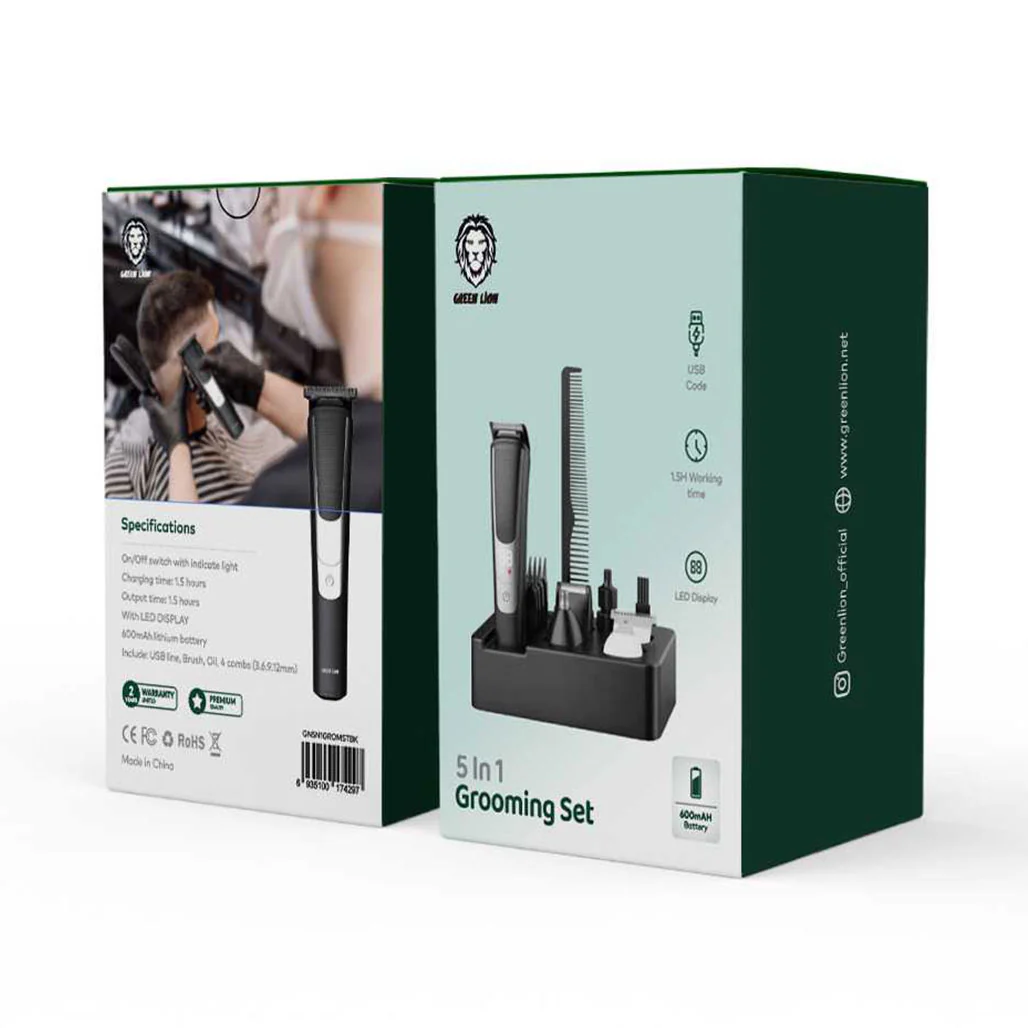 Green Lion 5in1 Grooming Set 600mAh - Black - Image 4