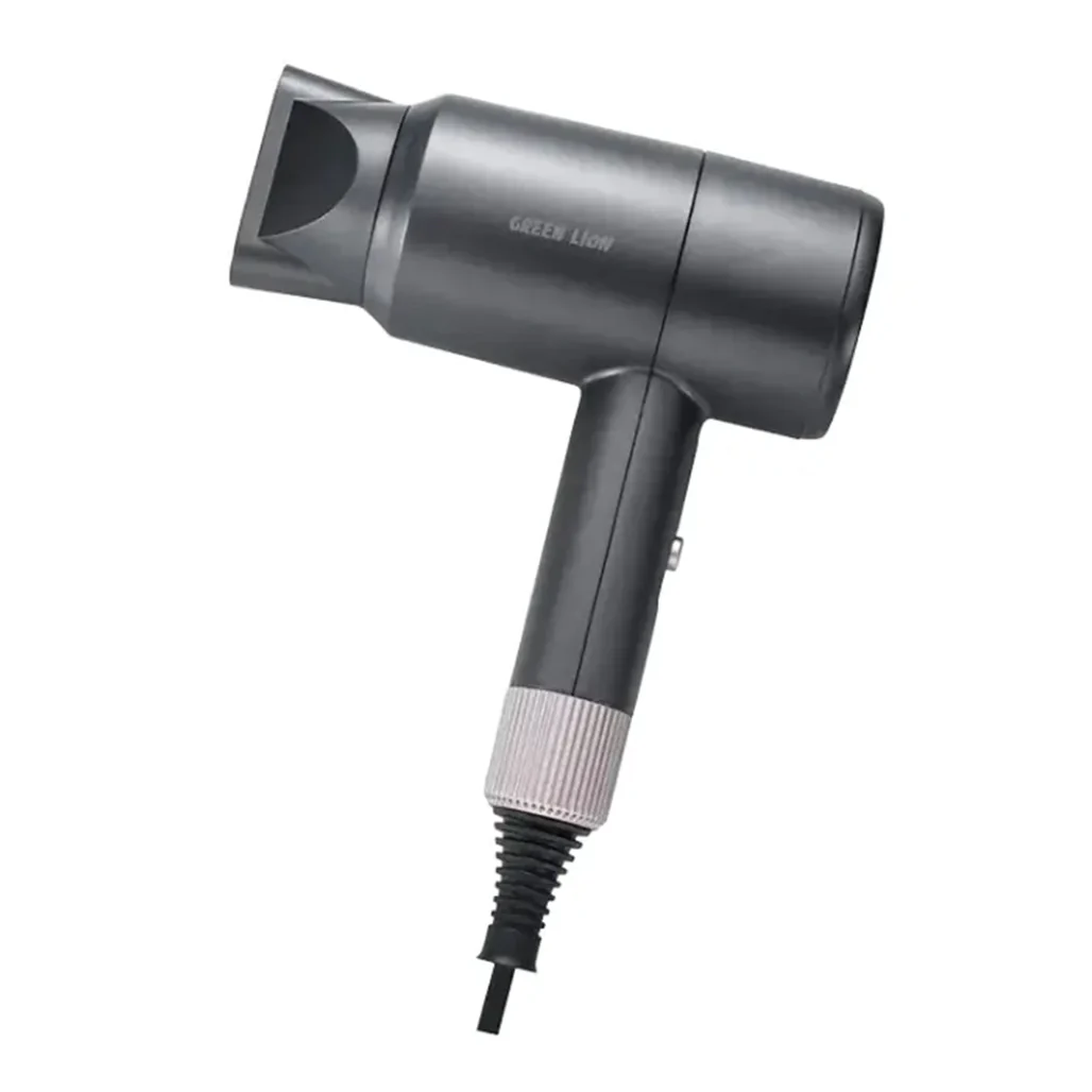 Green Lion 850W Hair Dryer with Quiet DC Motor & Styling Precision – Grey
