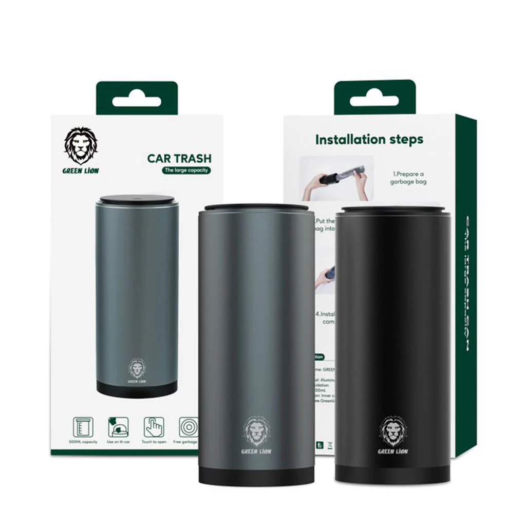 Green Lion Car Trash Can 500mL - Image 3
