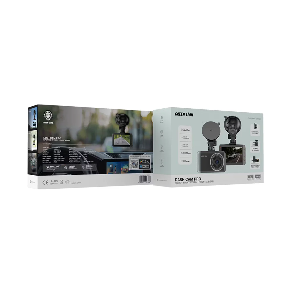 Green Lion Dash Cam Pro Front & Rear 4K with Super Night Vision - Image 7