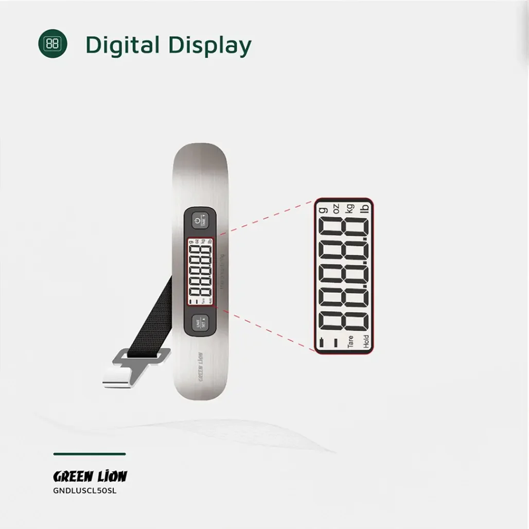 Green Lion Digital Luggage Scale - Silver - Image 2