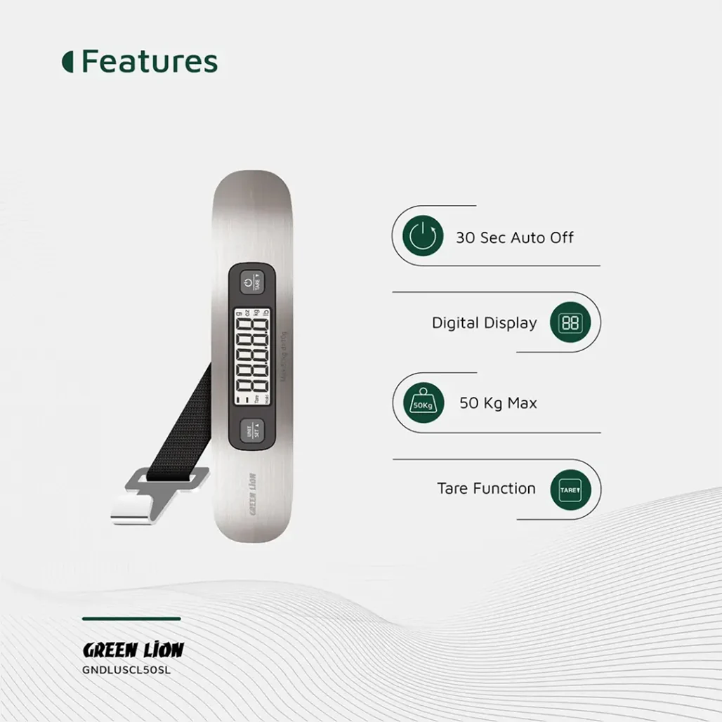 Green Lion Digital Luggage Scale - Silver - Image 3