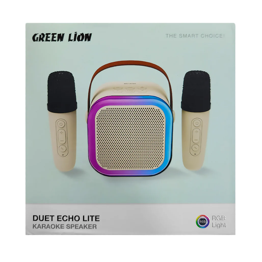 Green Lion Duet Echo Lite Karaoke Speaker - Bluetooth 5.3, 5W Output | GNDUECHL5WBG - Image 4
