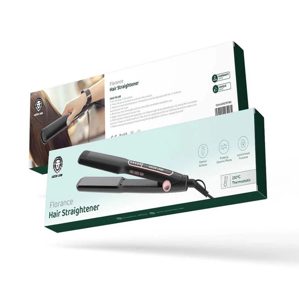 Green Lion Florance Hair Straightener - Black - Image 3