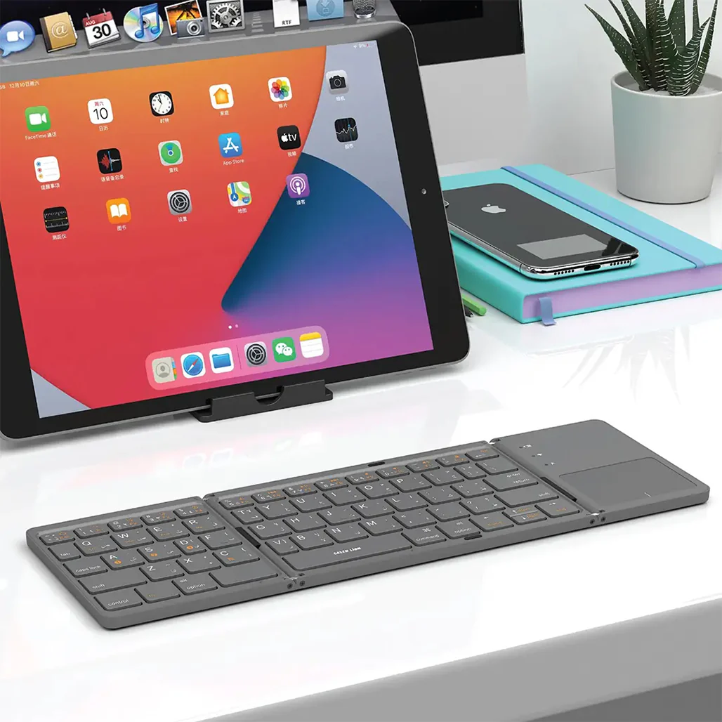 Green Lion Foldable Bluetooth Keyboard – Gray - Image 3