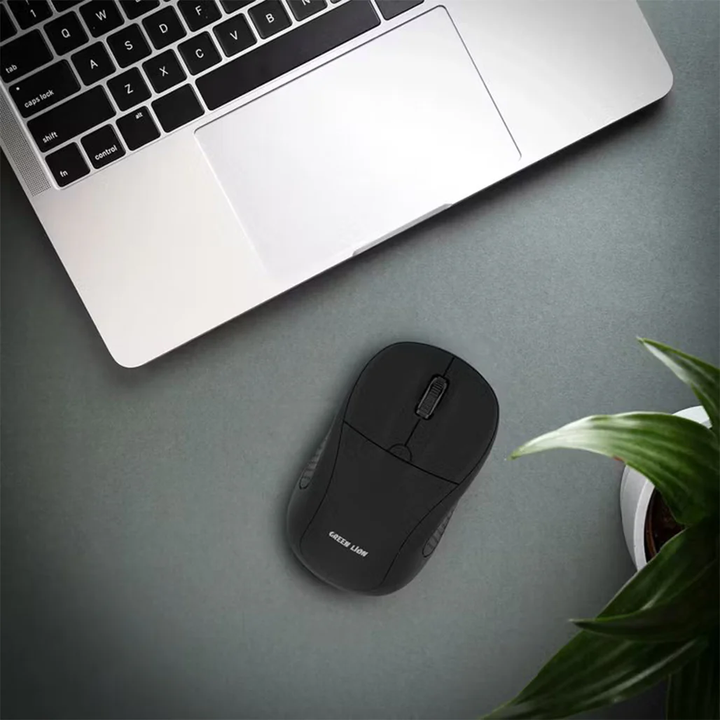 Green Lion G200 Wireless Mouse – Ergonomic Lightweight Mouse with Adjustable DPI (800/1200/1600), 2.4GHz Connection, 10m Range – Black - Image 3