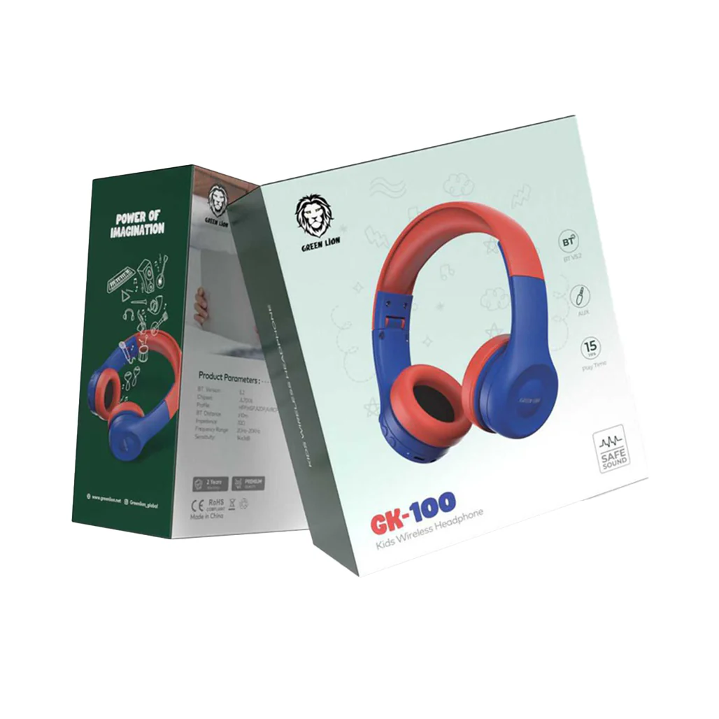 Green Lion Gk-100 Kid Headphone - Blue/Red - Image 2