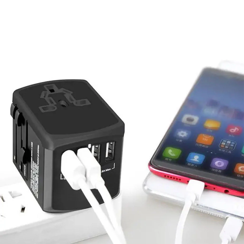 Green Lion GNAD4USBBK Universal Travel Adapter ( 4 USB Port ) 5V 4.5A - Black - Image 2