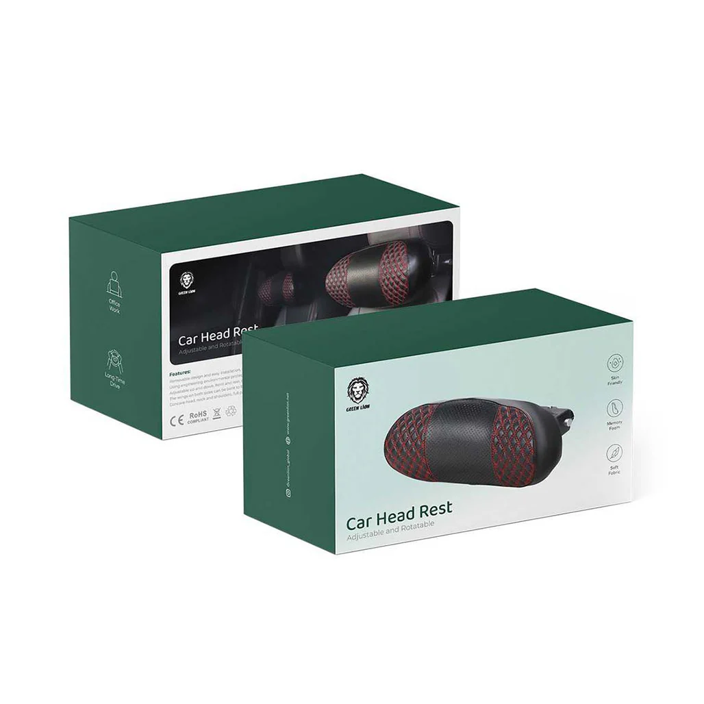 Green Lion GNCRHADRSTBK Car Head Rest - Black - Image 3