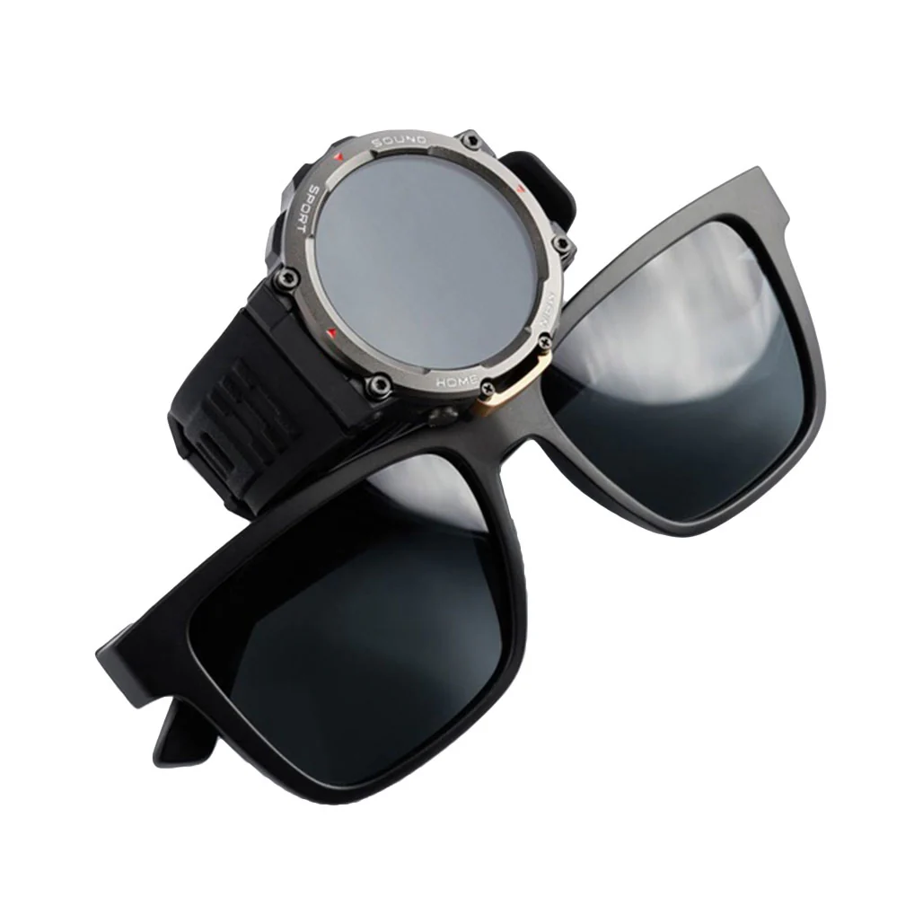 Green Lion GNSMTCOMBOBK Smart Combo Sunglass and Adventure Watch - Black - Image 2