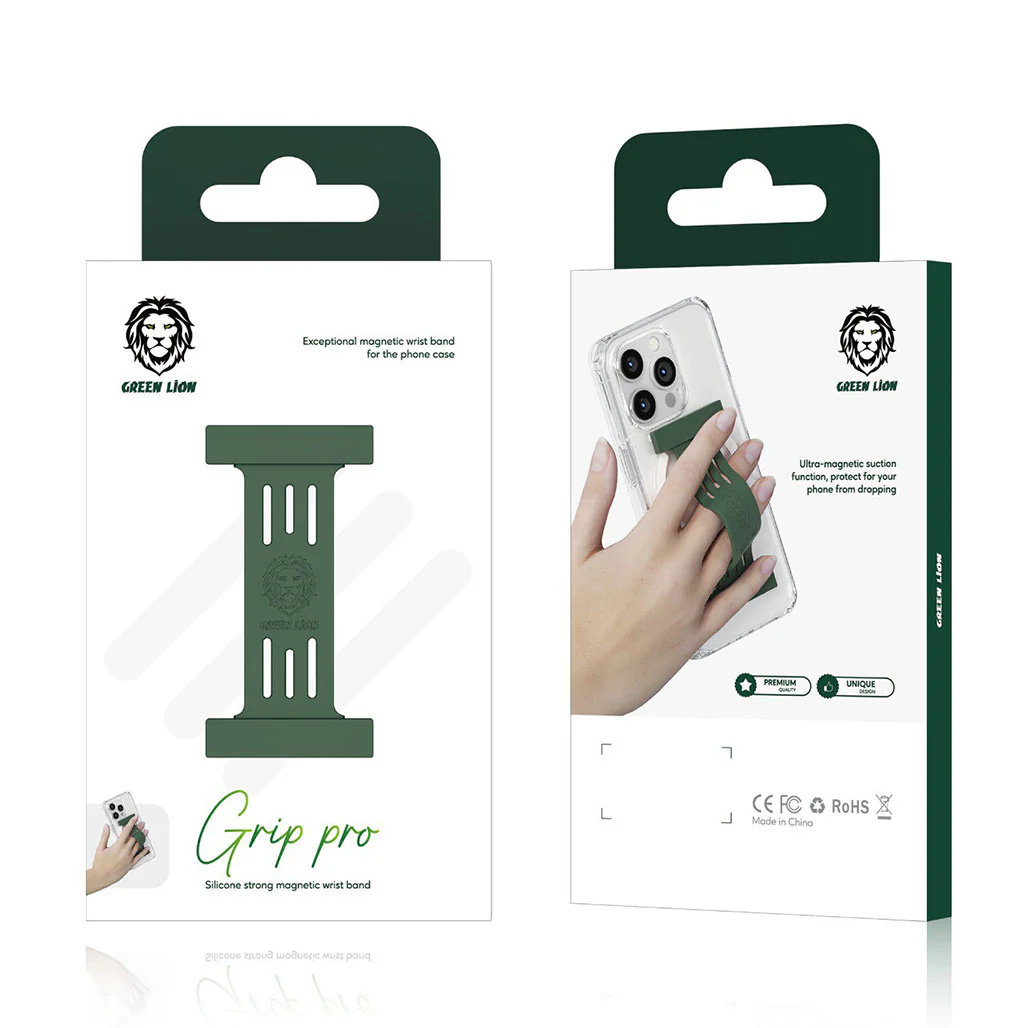 Green Lion Grip Pro Silicone Strong Magnetic Wrist Band for iPhone 14 Pro Max