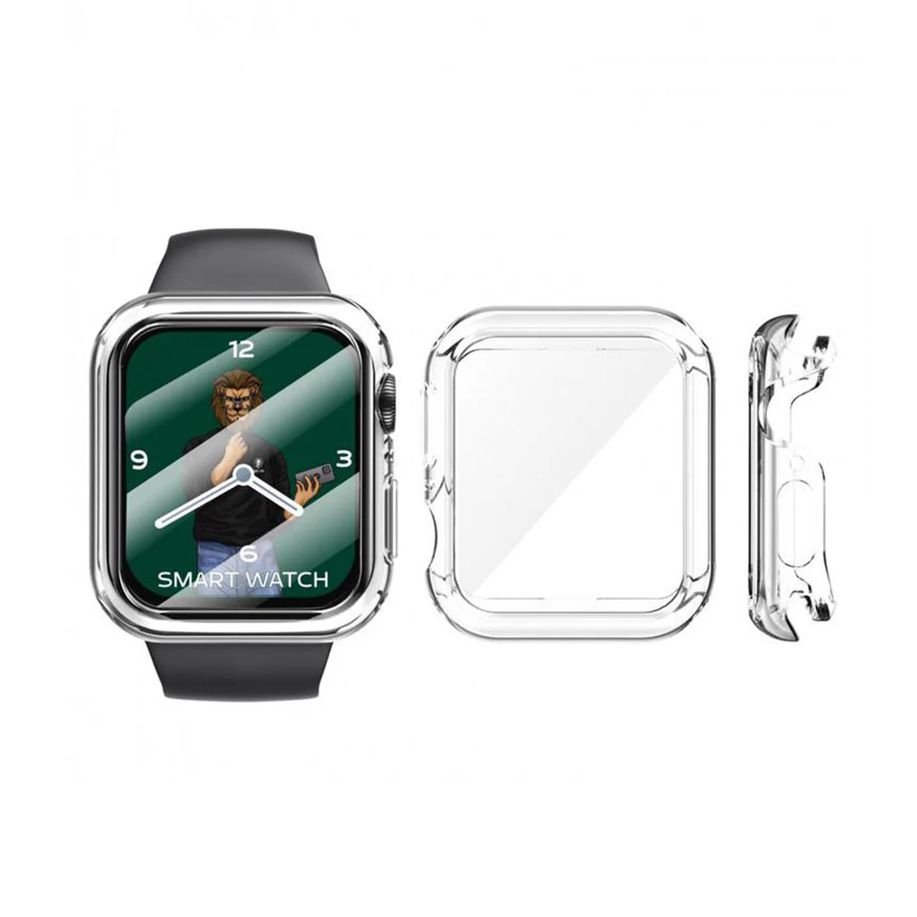 Green Lion Guard Plus PC Case for Apple Watch 45mm - Clear - Image 2