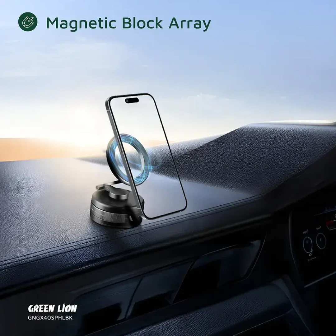 Green Lion GX-40 MagSafe Suction Phone Holder - Black - Image 6