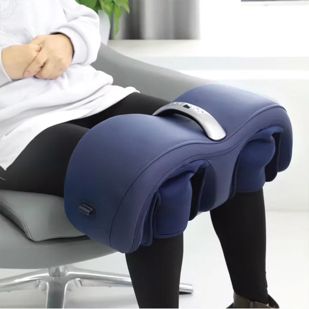Green Lion Heated Leg, Arm & Knee Massager – 25W Power, 1500mAh Battery, 3D Air Cushion Massage, Digital Display, Blue - Image 2