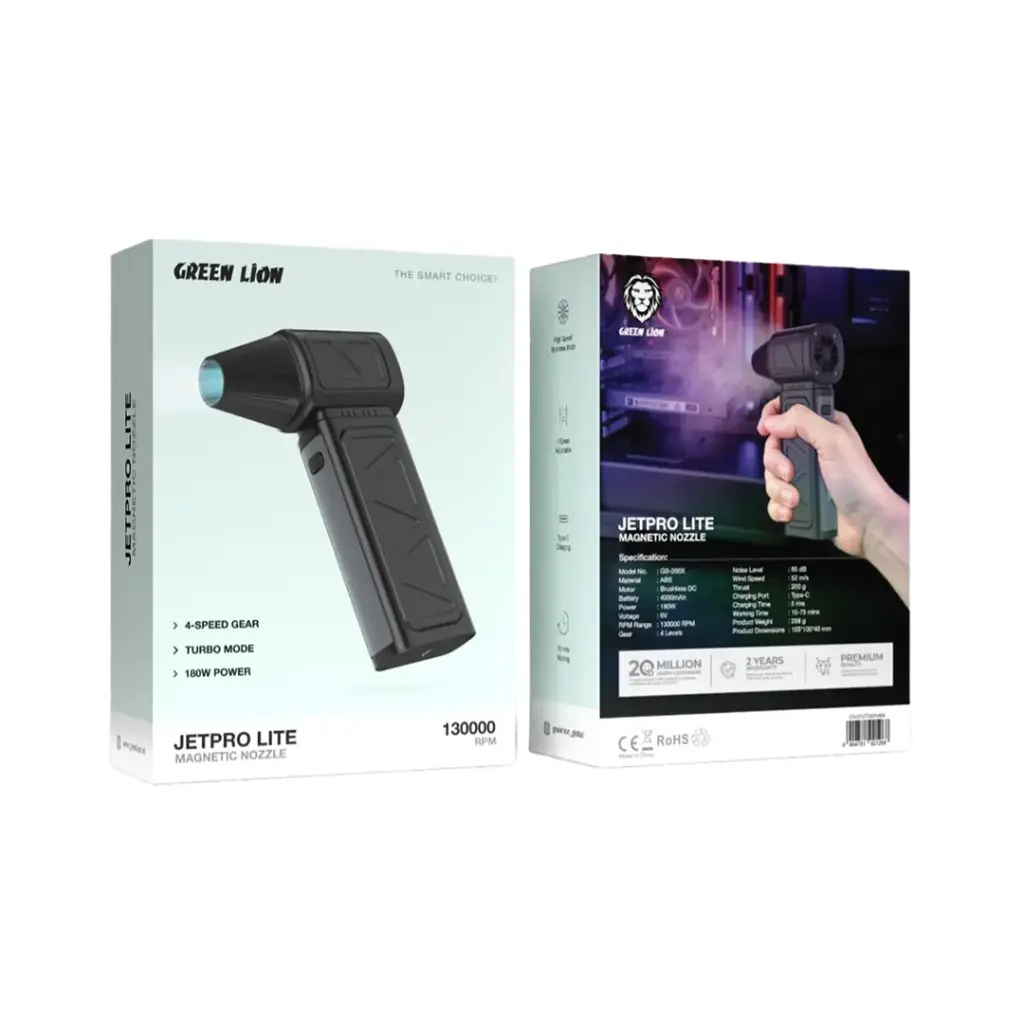Green Lion Jet Pro Lite Magnetic Nozzle – Black - GNJPLT180WBK - Image 2