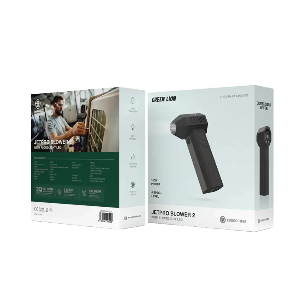 Green Lion JetPro Blower 2 with LED Floodlight – High-Performance Electronic Cleaning Tool - Image 2