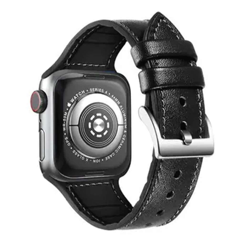 Green Lion Leather Link Watch Strap For Apple Watch 42mm/44mm/45mm