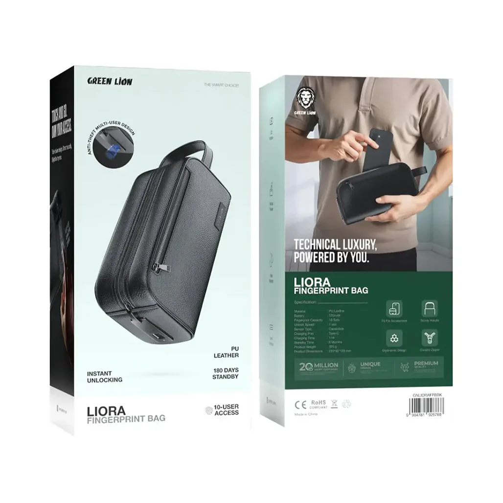 Green Lion Liora Fingerprint Bag - Black - Image 2