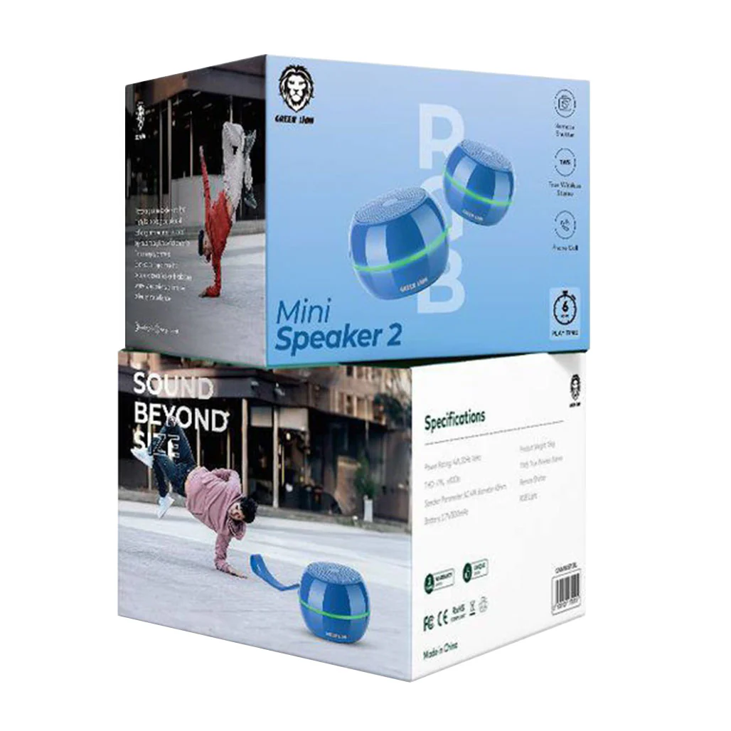 Green Lion Mini Speaker 2 - Blue - GNMINISP2BL - Image 2