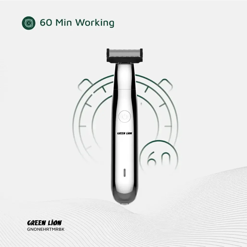 Green Lion One Blade Pro Hair Trimmer - Black - Image 4