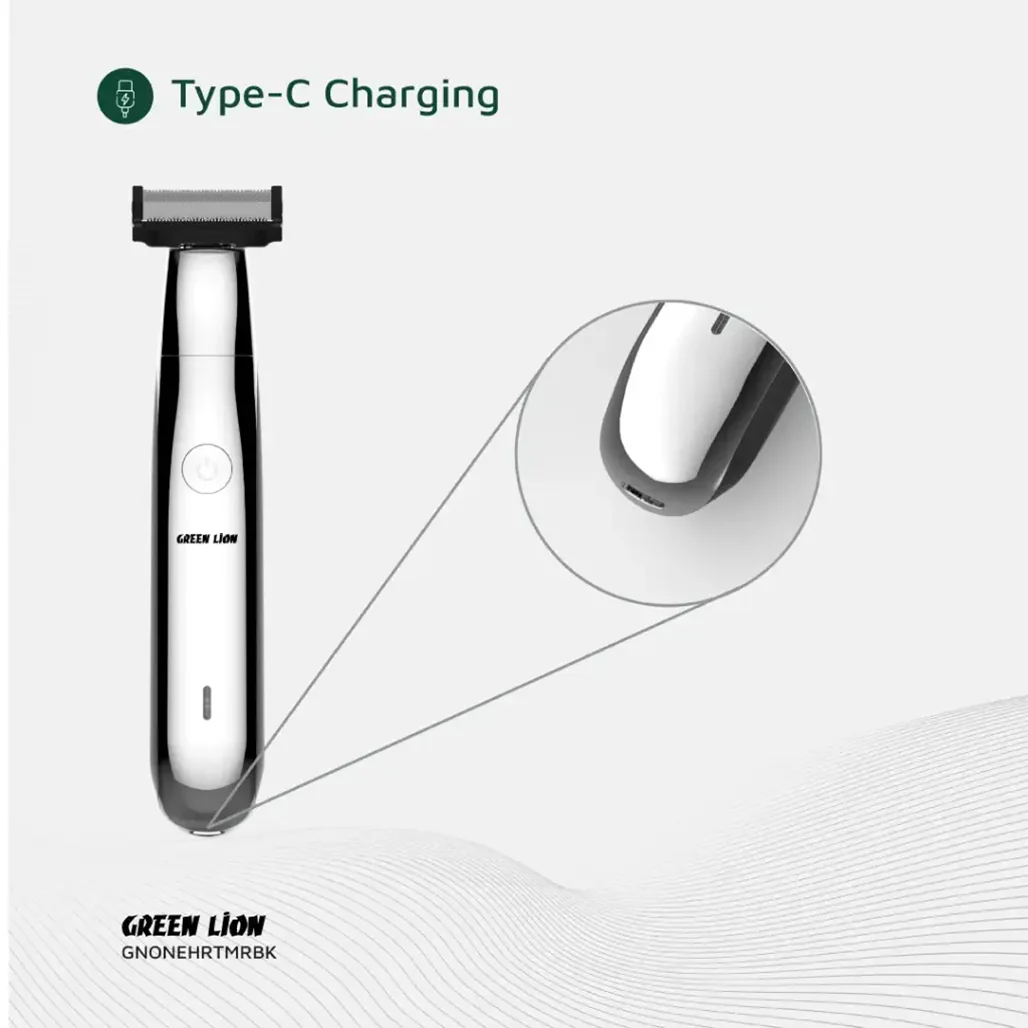 Green Lion One Blade Pro Hair Trimmer - Black - Image 5