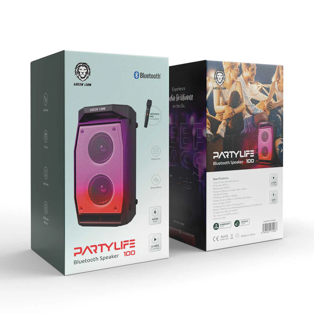 Green Lion Partylife 100 Bluetooth Speaker - GNPARTY100BK - Image 4