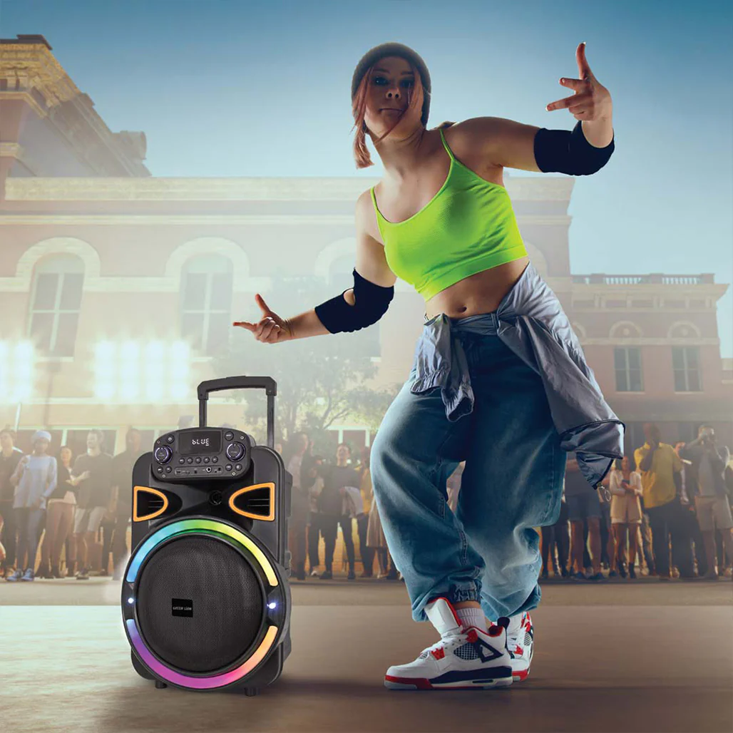 Green Lion PartyLife-500 Bluetooth Speaker – Powerful Sound & Deep Bass with Light Show, Wireless microphone & Remote - Image 4