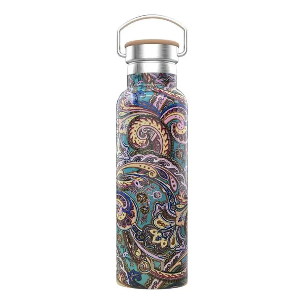 Green Lion Pattern Stainless Steel Water Bottle 600ml / 21oz - Image 3