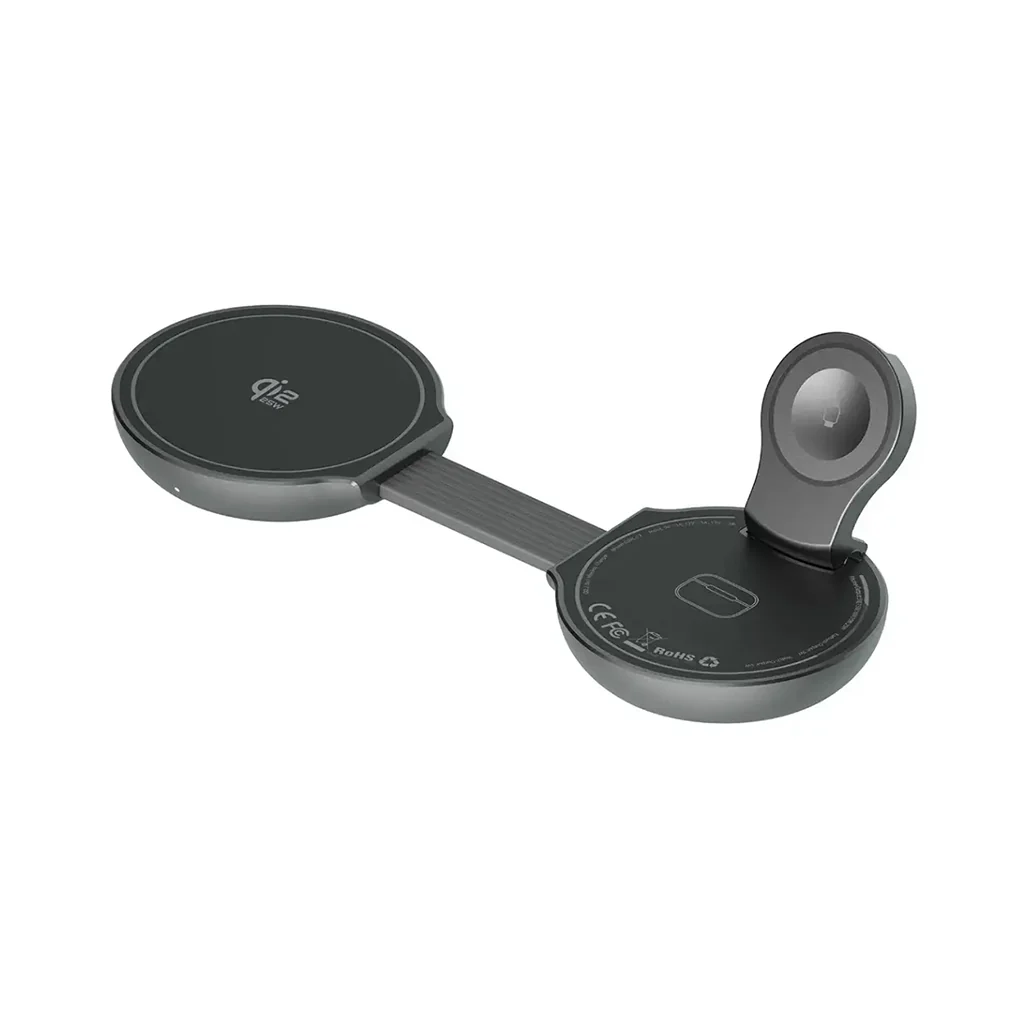 Green Lion Qi2.2 Tri-Charge 3-in-1 Wireless Charger – Gray