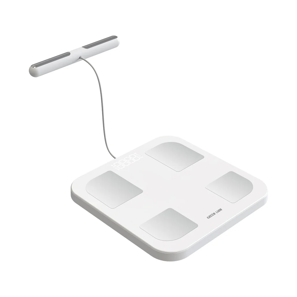 Green Lion Smart Body Scale with 8 Electrodes, Bluetooth 5.0, and 180kg Capacity - White - Image 2