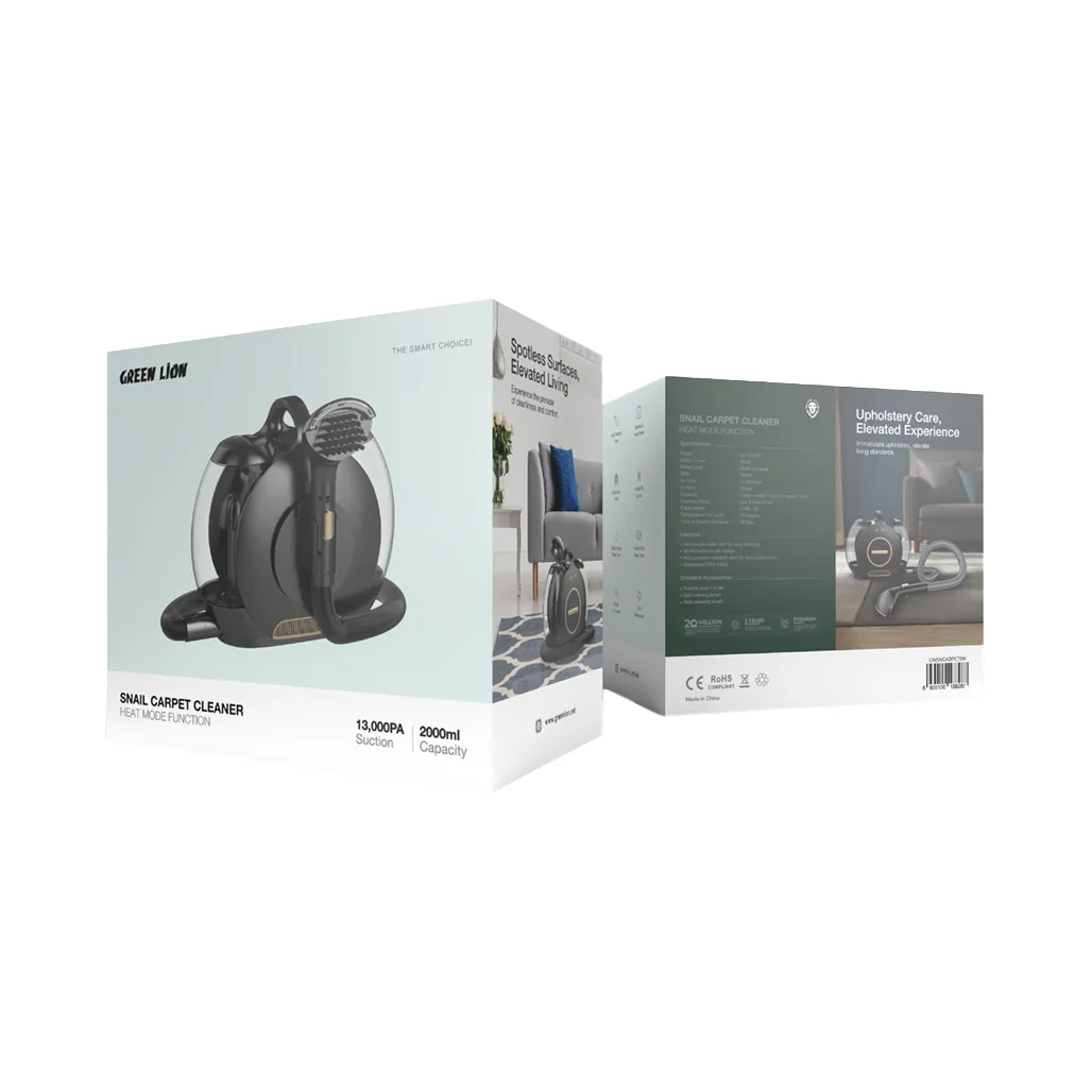 Green Lion Snail Carpet Cleaner with Dual Modes, 450W Motor, and 2L Removable Tank - Image 2