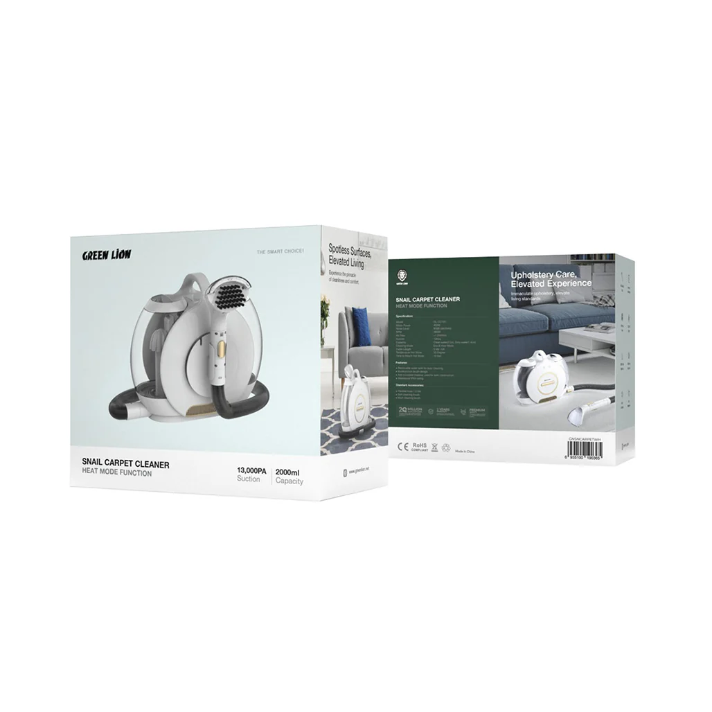 Green Lion Snail Carpet Cleaner with Dual Modes, 450W Motor, and 2L Removable Tank - Image 4