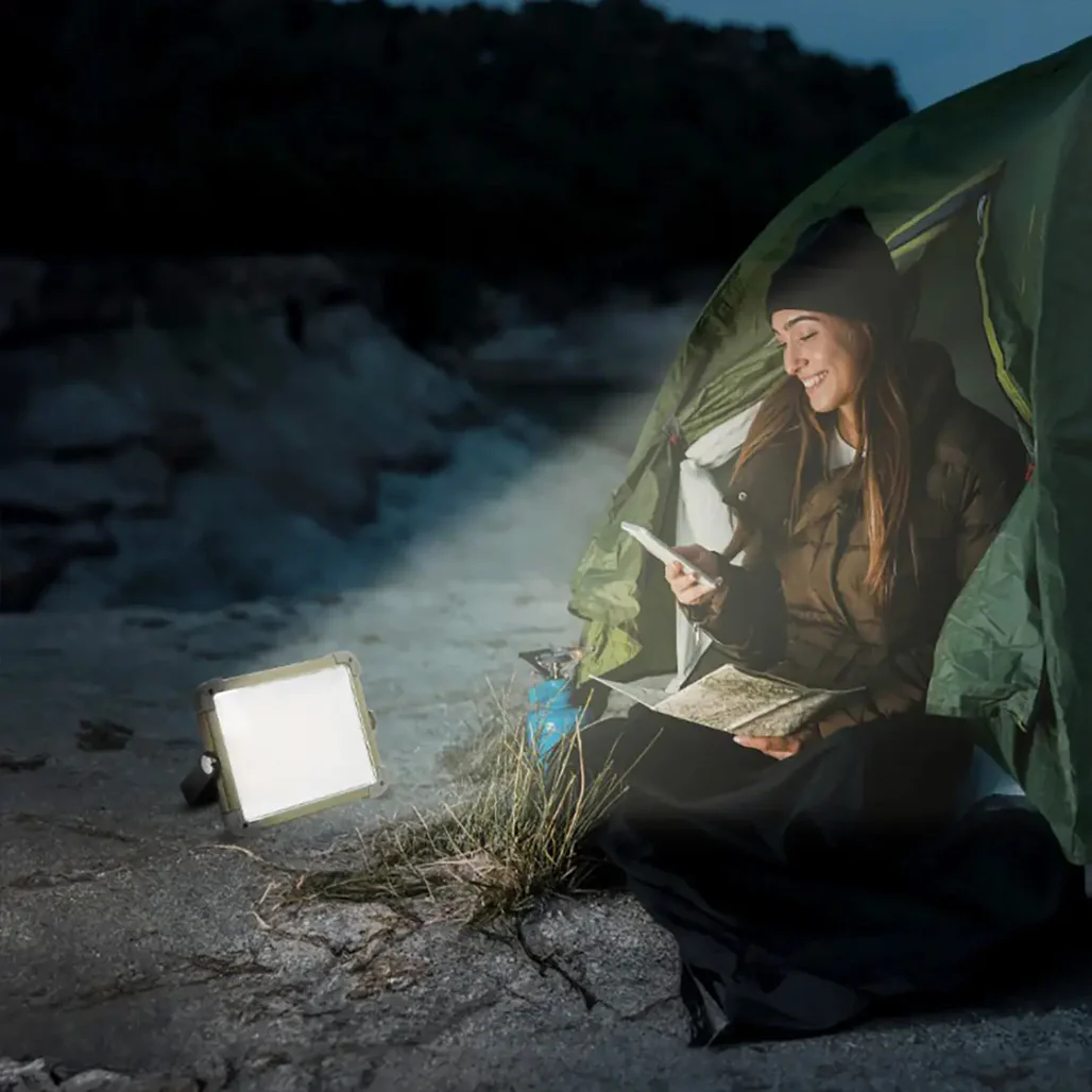 Green Lion Solar Camping Light 7200mAh – High-Powered Outdoor LED Lantern with USB Charging & 360° Rotation - Image 4