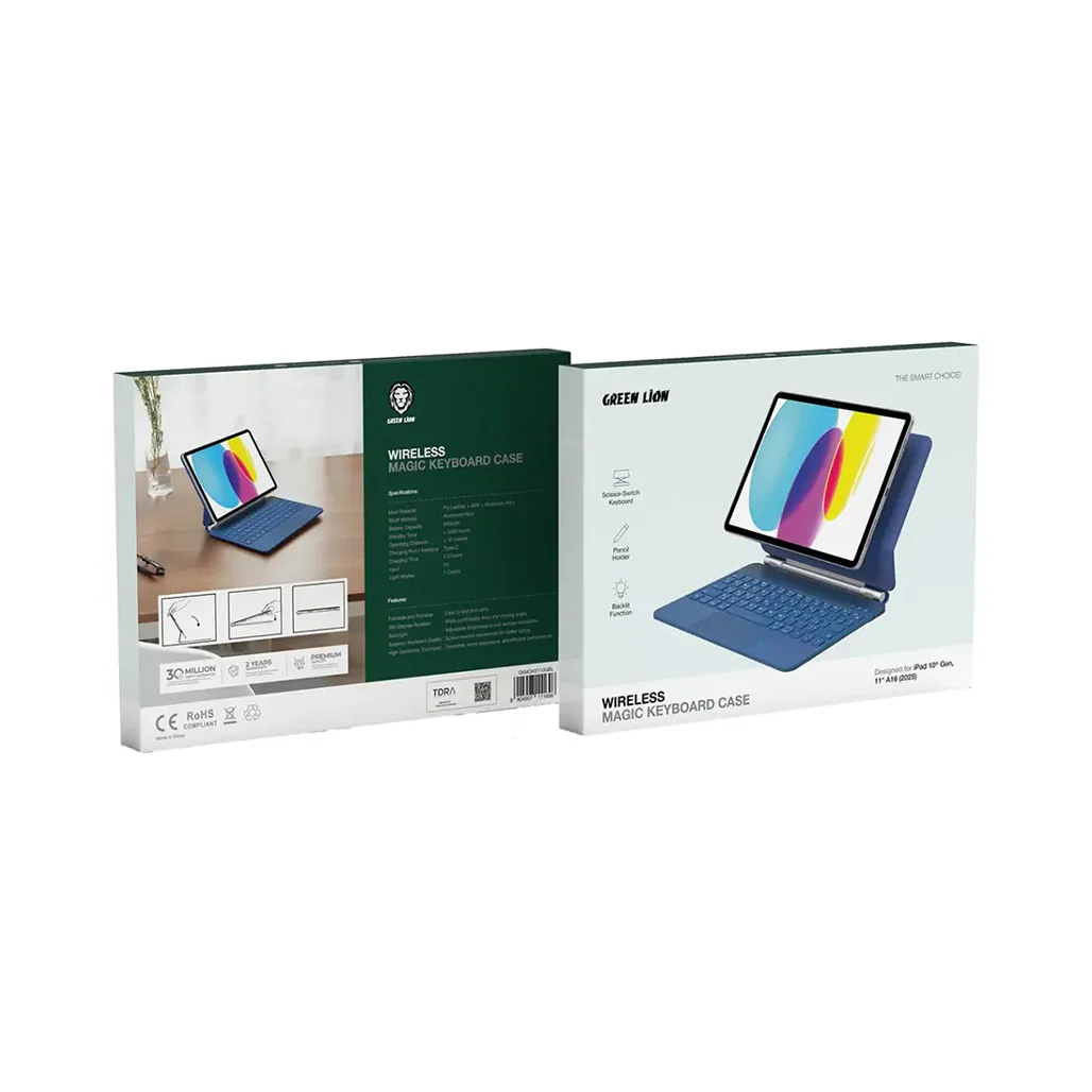 Green Lion Wireless Magic Keyboard Case for iPad 10th Gen, 11" A16 (2025) - Image 5