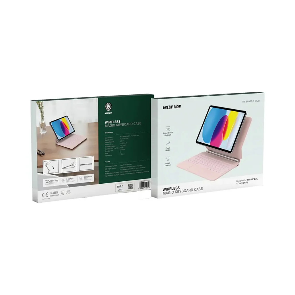 Green Lion Wireless Magic Keyboard Case for iPad 10th Gen, 11" A16 (2025) - Image 6