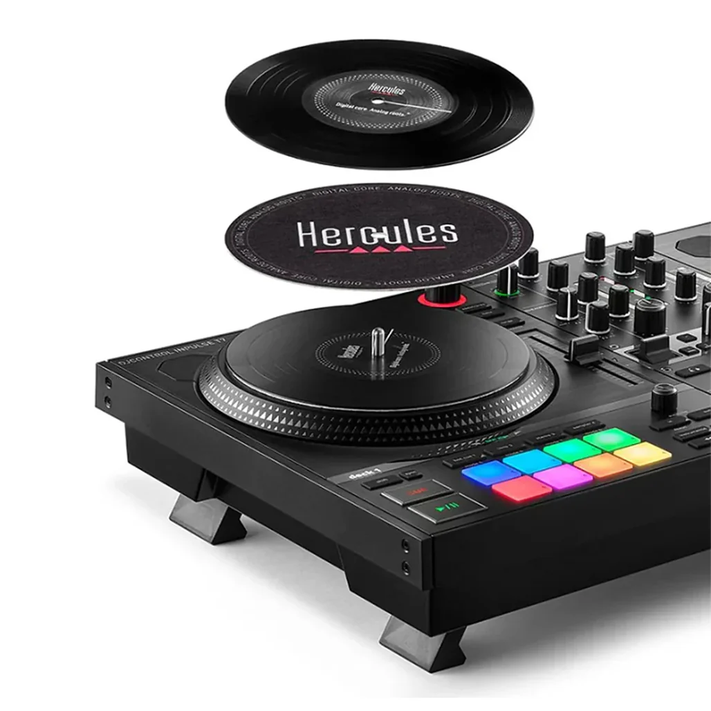 Hercules DJControl Inpulse T7 - Motorized DJ Controller with Authentic Vinyl Experience and Advanced Features - Image 4