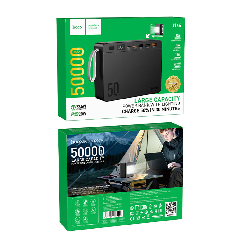 HOCO 50000mAh Power Bank with LED Lighting - Image 4