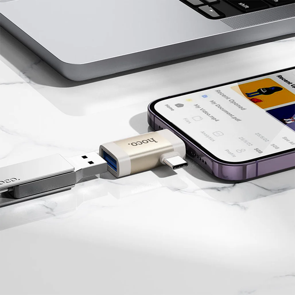 Hoco Adapter for Lightning and Type-C to USB-A | UA31F - Image 4