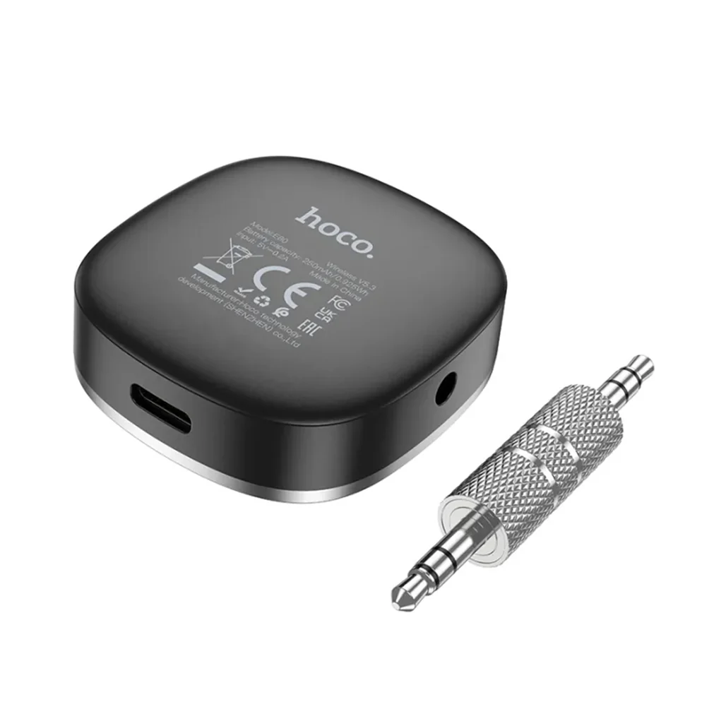 Hoco E80 In-Car AUX Bluetooth Receiver for Seamless Audio Streaming - Image 5