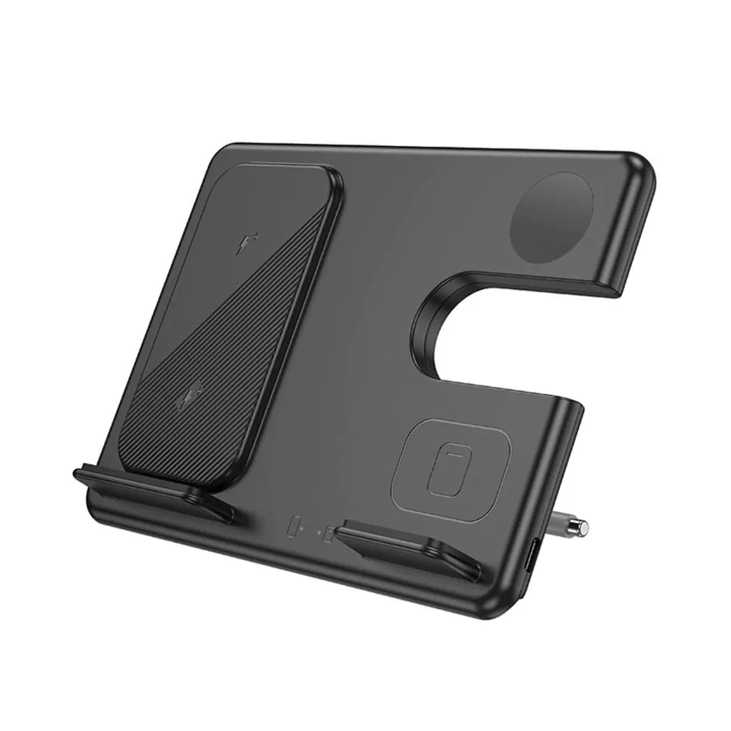 Hoco Flash CQ2 Wireless Charging 3-in-1 Foldable Desktop Stand for Samsung Devices - Image 2