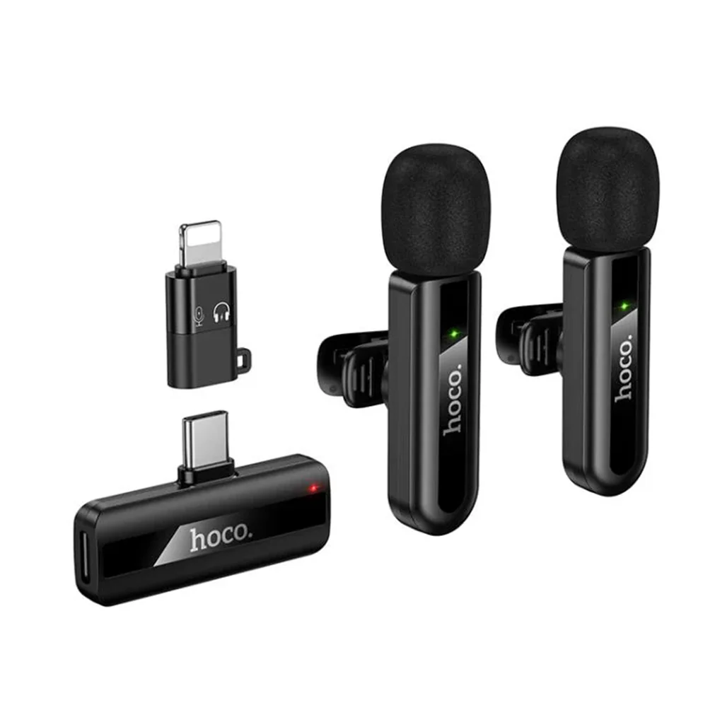 HOCO L20A Fair Dual-Mic Wireless Microphone for iPhone & Type-C Devices