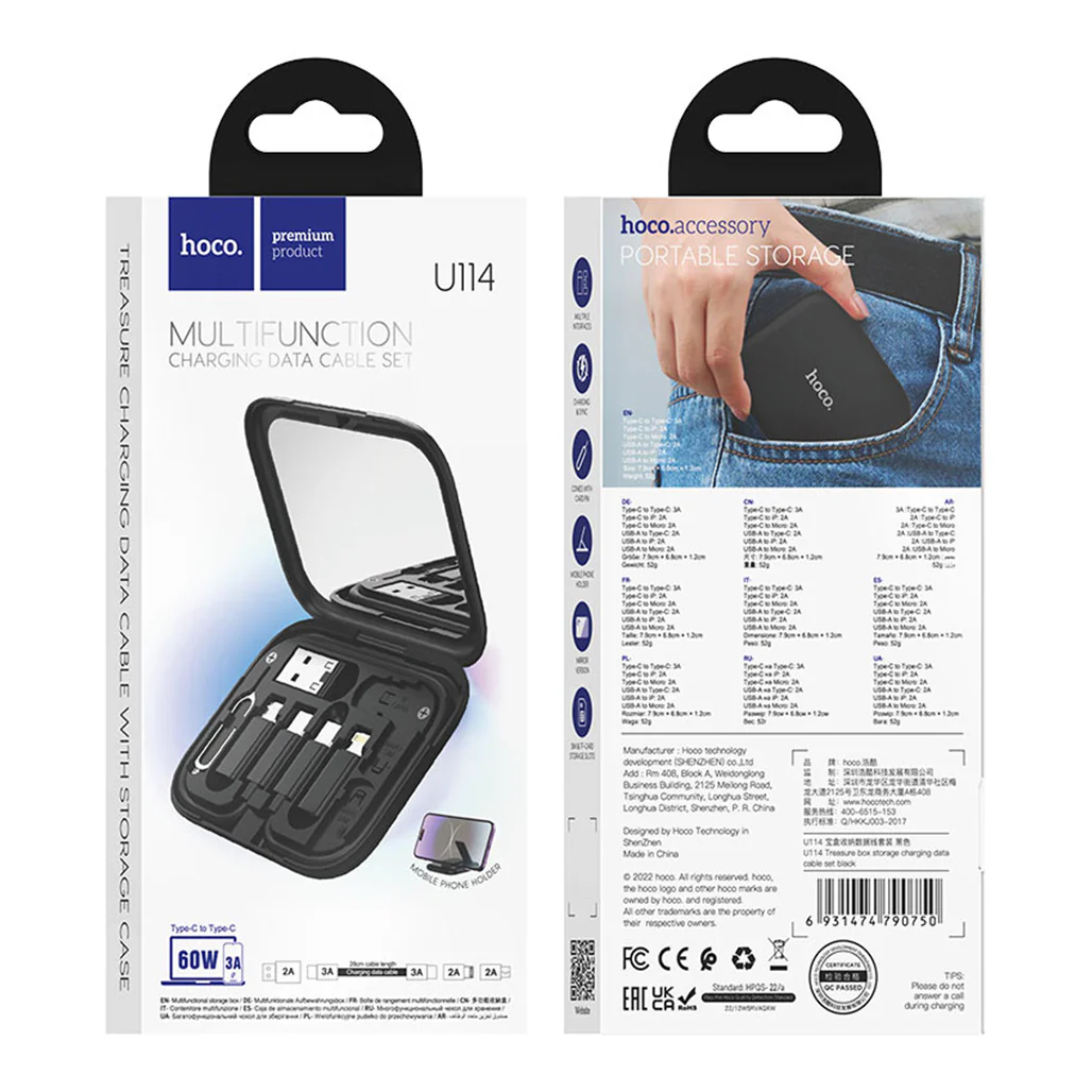 Hoco U114 - Treasure Box Multifunction Charging Data Cable Set - Image 6