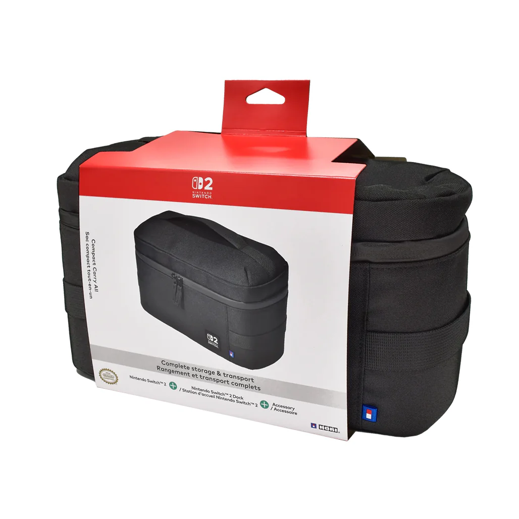 HORI Compact Travel Carry Bag (Black) – For Nintendo Switch 2, Switch & OLED | Official Nintendo® Case - Image 2