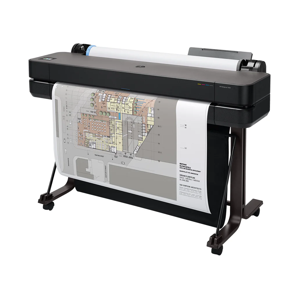 HP DesignJet T630 - 36" Large Format Wireless Plotter Printer with 1-Click Printing and Built-in Stand - Image 2