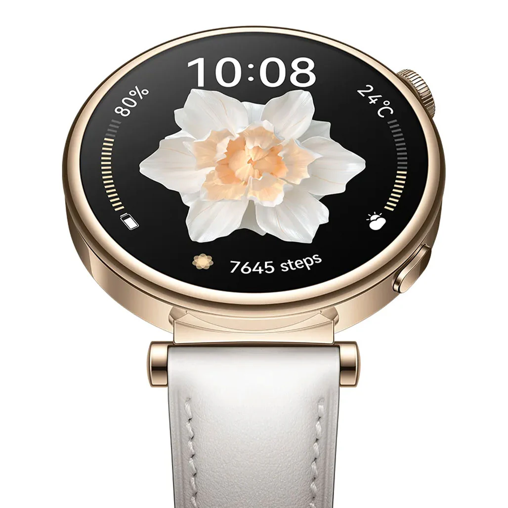 Huawei Watch GT 4 41mm White Leather Strap - Image 3