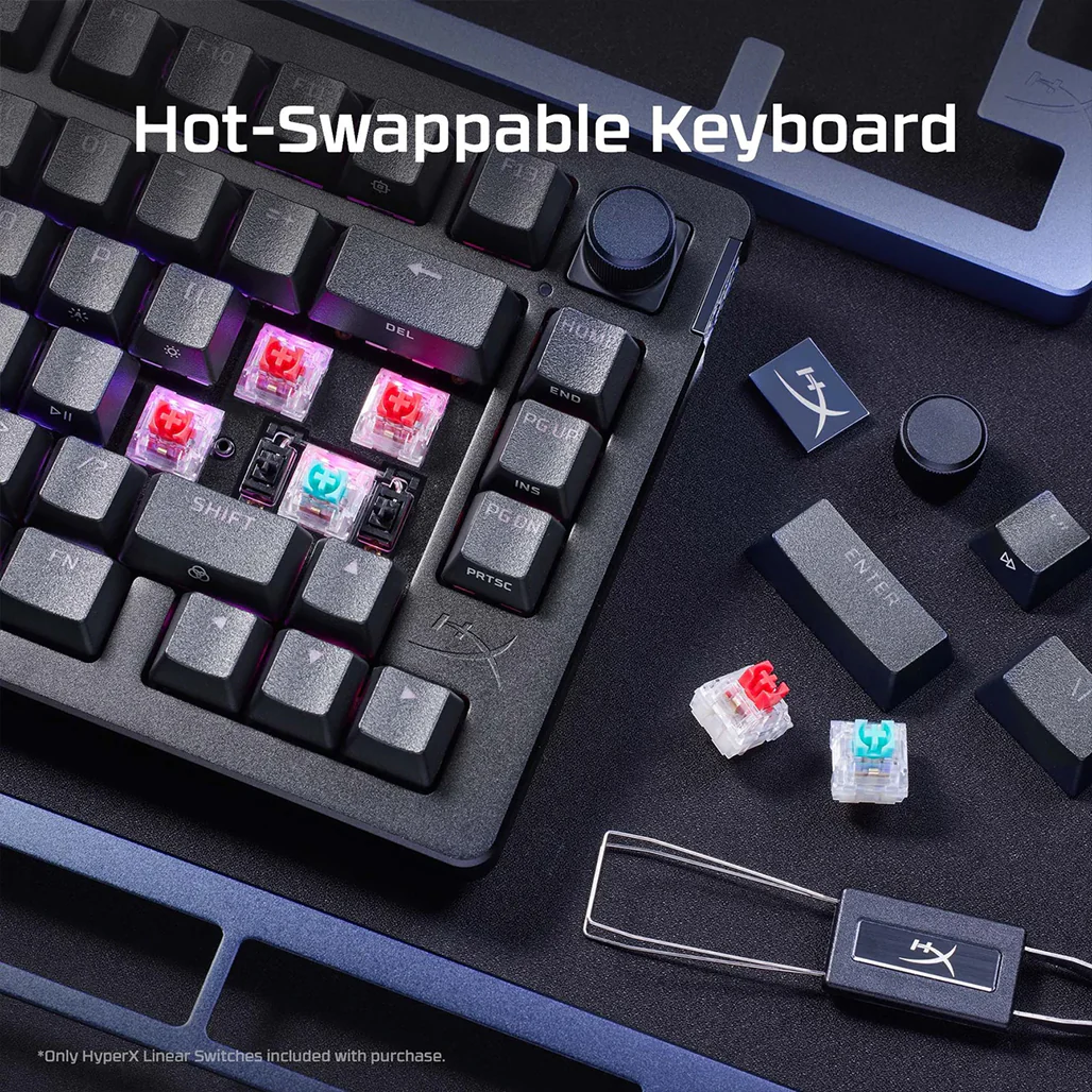 HyperX Alloy Rise - Ultimate Toolless Customizable RGB Gaming Keyboard with Red Switch - Image 7